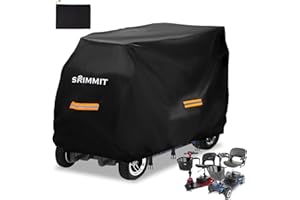 SRIMMIT Heavy Duty pokrowiec na skuter elektryczny 420D Oxford 420D, wodoodporny, odporny na promieniowanie UV, trwały, z wodoodpornymi paskami, paskami odblaskowymi, 5 klamrami XL