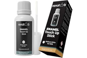 Renotub Touch Up Paint Enamel Stick 25ml - Brilliant White - Bath, Sink, WC, Appliances, Radiator & Metal
