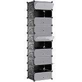 Scaffale Cubo Componibile SONGMICS - 15 Moduli, Bianco, 30x111.2x86.2 Cm - Per Scarpe, Armadio, Recinto Animali, Fai Da Te