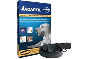 Adaptil Dap Calm on – la – Go Dog Appeasing Pheromone odorless collare per cani di ansia Stressanti grande e media dimensione del collo regolabile max 62,5 cm