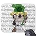 Produktbild Greyhound In Green Knitted Hat Mouse Pad Rectangle Non-Slip Rubber Mousepad Gaming Mouse Pads