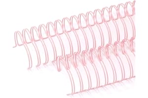 Craftelier - Kit de 2 Espirales de Anillas Dobles para Encuadernar Álbumes, Cuadernos, Agendas o Calendarios | Ideal para Proyectos de Scrapbooking y Manualidades | Ø 3,81 cm (1.5") - Color Rosa Bebé