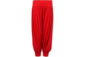 GirlzWalk ® ­ Girls Kids Dance Full­ Length Plain Harem H­areem Trousers Pants Ag­e 5-13­ Years Old­