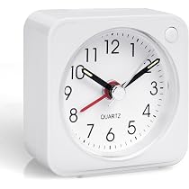 Sveglia Silenziosa Mini Da Viaggio Con Snooze E Luce Notturna LED - Senza Ticchettio, Alimentata A Batteria (Non Incluse) - Perfetta Per Comodino, Camera Da Letto, Regalo - 3