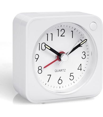 Orologio Da Tavolo Howard Miller Corsica - Vetro Di Giada, Movimento Al Quarzo, Sveglia, Bianco - Foto 5