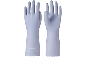 LANON PROTECTION LANON 1 Pair Cleaning Gloves, Latex Free Washing up Gloves, Ulined Dishwashing Gloves for Kitchen, Reusable, Waterproof, Non-Slip, Icelandic Blue, Small