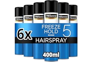 TRESemmé Freeze Hold Hairspray – 24-Hour Frizz Control, Extra Strong Hold & No Sticky Residue or Stiffness – Long-Lasting, Humidity-Resistant Styling for Straight, Curly, or Wavy Hairstyles 400ml