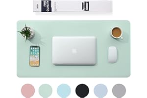 BUBM tapis de souris, 80x40 cm, housse de protection en cuir PU antidérapant, maison et bureau pour ordinateur portable-Vert