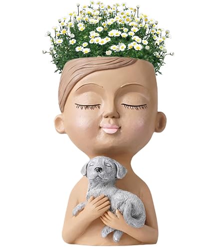 Selbstbewässernder Toiletten-Blumentopf – Lustiger Gesichtskopf Aus Kunstharz, Mit Ablaufloch – Für Sukkulenten, Geschenk