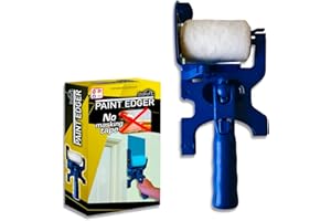 STARLYF Venteo - Rouleau de Peinture - Paint Edger - Bleu - Protection latérale pour plafond et mur - Pinceau latéral intégré