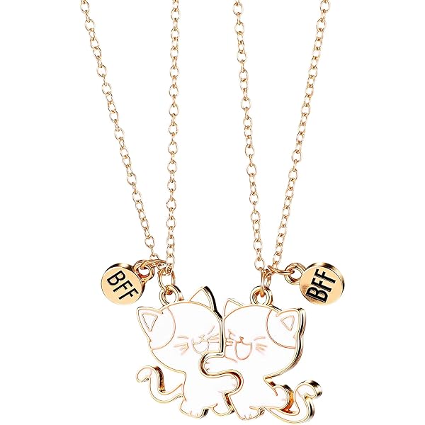 LJJYD - Lot De 2 Colliers Puzzle Cœur Meilleur Ami, Couleur Dorée, Symbole D'amitié
