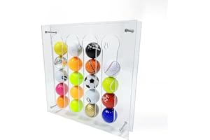 HH-GOLF Espositore per palline da golf in acrilico da parete, espositore per palline da golf, custodia per organizzare palline da golf (capacità 20 palline)