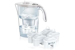 LAICA Stream Line Caraffa Filtrante - 2,3L - Colore Variabile - Timer Digitale - 6 Filtri bi-flux Inclusi, Preserva i Sali Minerali Utili all'Organismo e Riduce le Sostanze Indesiderate-Made in Italy