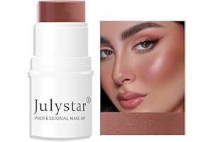 AUFLOSUNG Fard à Joues Crème, Bâton de Blush Crème, Highlighter Illuminateur Stick, Bâton de Maquillage 2 en 1 pour Blush et Lèvres, Matte Red Blush Lipstick Makeup Stick Cream Concealer Longwear Makeup(#6)