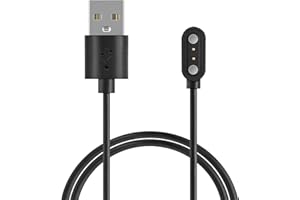 kwmobile Kabel do ładowania kompatybilny z TicWatch GTH/Oppo Watch Free - ładowarka do smartwatcha kabel USB - czarny