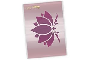 CraftStar Lotus Flower Stencil - Lotus Craft Stencil