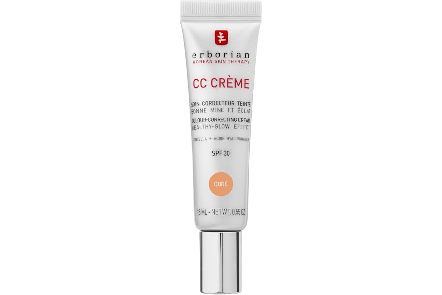 Erborian - CC Crème con Centella Asiática - Crema Facial Iluminadora de Alta Definición y Maquillaje - Protección Solar SPF 3