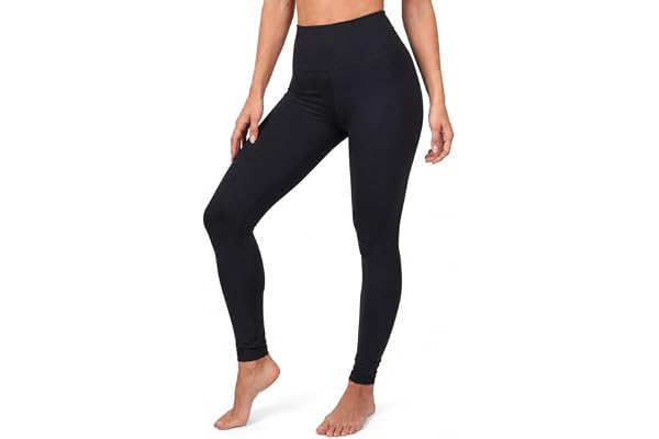 Basic Treasure High Waist leggings dam, leggings ogenomskinliga för sport och yoga, elastiska sportbyxor, svart eller armégrön