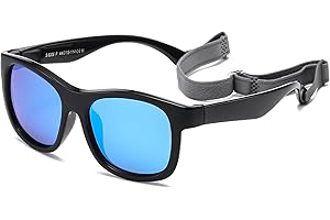 Musivon Baby Sonnenbrille 6 monate - 2.5 Jahre, Polarisierte Kinder Sonnenbrille Flexibler Rahmen fur Jungen Mädchen