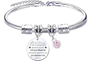 QTQTLP Regalo Amicizia Bracciale,Donna Bracciale Ispiratore Donna Ragazza per La Migliore Amica Regalo di Laurea, Regalo di Compleanno,Regalo di Natale