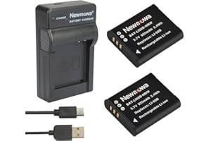 Newmowa Li-50B Batteria (confezione da 2) e Portable Micro USB Caricatore kit for Olympus LI-50B e Olympus SZ-10 SZ-12 SZ-15 SZ-16 iHS Sz-20 SZ-30MR SZ31MR Digital Camera + More!