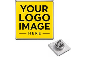 Personalised Pin Badges – Choose Quantity (1–100 pcs) Custom Photo, Text, Logo Metal Lapel Pins with Butterfly Clutch