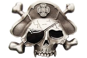 Urban Backwoods Pirate Skull I Fibbie per cinture Belt Buckle