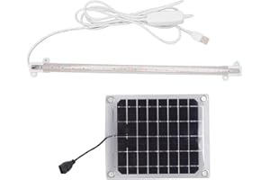 LEFTWEI Solar Grow Lights für Pflanzen Im Freien, Full Spectrum Growing LED Plant Grow Light Strip Solar Plant Grow Light für Indoor Garden Balkon Gewächshaus Kräuter Gemüse Blumen Topf (30w)