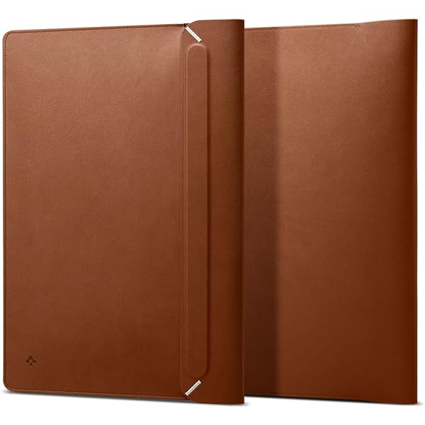Housse Ordinateur Portable Negotia Alpha - Cuir Tanné Végétal 16 Pouces - Compartiments Organisateurs - Noir élégant