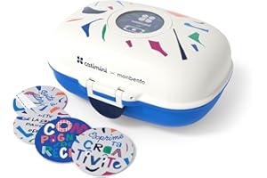 monbento X Catimini - Porta Merenda Bambini MB Gram Blue Terrazzo - Perfetto per Pranzi o Merende a Scuola/Parco - Senza BPA - Sicuro Per Uso Alimentare - Blu