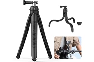 ULANZI SELECT ULANZI Stativ für DJI Insta360 Mini Stativ für Action Cam, Quick Release Flexible Stativ mit 360°-Panorama, Leicht Tragbar Vlog Reisestativ für Fahrrad Motorrad【ULANZI Go Quick II-Serie】