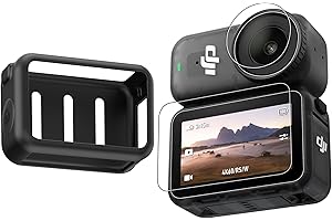 CYNOVA Osmo Nano Coque de protection en silicone pour DJI Osmo Nano Film de protection d'écran pour DJI Osmo Nano Surface étanche antidérapante Protection complète Compatible avec les accessoires DJI