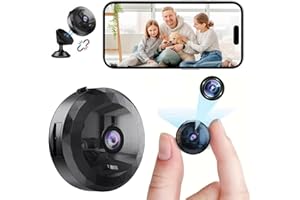 DVONE Mini Camara, 1080P HD Mini WiFi Oculta Cámara para Ver En El Movil, con Audio y Vídeo, con Batería de Larga Duración, para Exteriores/Interiores