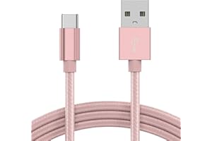 KP TECHNOLOGY Charger For Honor Pad V9 / X8a / 9 / X9 / 8 / X8 / Honor MagicPad 2 - Nylon Braided Charging Cable [6.6ft/2m] USB C to USB A 3.0 Charging Cable (ROSE)