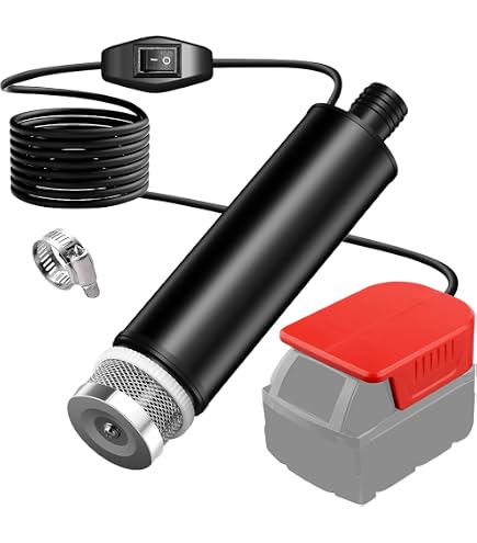 Pompa Portatile A Batteria Litio Dayi 12V – Flusso 40-60L/min Per Diesel, Olio E Acqua, Con Cavo 4m E Sollevamento 4-6m