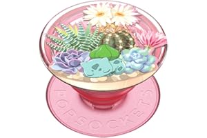 PopSockets: PopGrip - Soporte y Agarre para Teléfonos Móviles y Tablets con un PopTop Intercambiable - Pokémon - Bulbasaur Terrarium