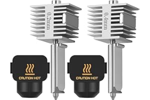 UNITAK3D 2 PCS Actualización A1/A1 Mini Quick-Swap Hotend 0.2mm+0.4mm Acero Inoxidable Boquilla Alta Temperatura Estructura Integrada con Cubierta Silicona Compatible with Bambu Lab A1/A1 Mini Impresora 3D