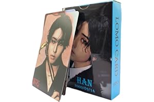 FYFLYMT Stray Kids Photocards,55 Stück Stray Kids Kpop Fotokarten,Skz Lomo Karten,Stray Kids Album Photocards für Fans Kpop Sammlerkarte,Skz Merch Geschenk (Han)