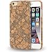 Produktbild NALIA Kork Handyhülle für iPhone 6 6s, Natur-Holz Look Handy-Tasche Case Dünnes Ultra-Slim Hardcase Schutzhülle Etui Back-Cover Phone Bumper für Apple i-Phone 6s 6, Designs:Cork Pattern