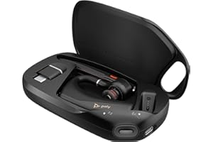 POLY Voyager Legend 50-M UC, Auricular Bluetooth con cancelación de Ruido por IA, diseño ergonómico, Control por Voz, autonomía 10 Horas, Caja de Carga, Negro