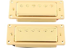 LYWS Mini-Humbucker für LP-Gitarre, abgedichtet, Steg und Hals, goldfarben, 2 Stück
