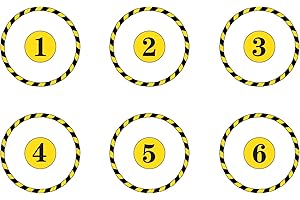 Jucoci Objektivpunktmarker, 6-teiliges Set, Objektivmarker, kompatibel mit Warhammer 40k WH40K KT Wargame (Miniatur Nicht im Lieferumfang enthalten)