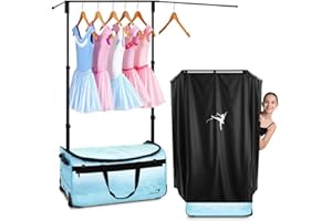 CYUREAY Dance Bag with Garment Rack, Bling Dance Bag, Collapsible Dance Competition Bags with Stand for Shows, Livestreamers, Travel, pink, Fashion