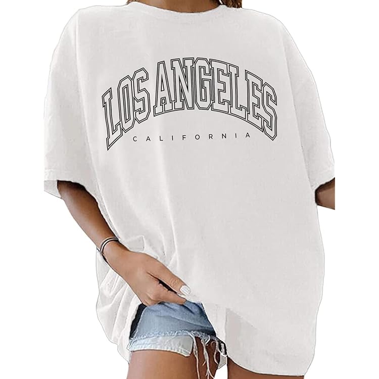 Short Sleeve Pour Les Femmes T-Shirt D'été Rue Oversize