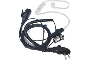 HYS Oreillette Écouteurs Radio compatibles avec Hytera HYT HYT210 PD405 PD505 TC-620 Midland Radio G15Pro G18 Talkie Walkie avec Microphone et PTT (H3A)