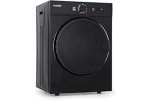 Klarstein Jet Set - Secadora de ropa por salida de aire, Potencia 1020 W, 2 niveles, Temporizador 20-200 min., Tambor de acero inoxidable, Capacidad 3 kg, 60 dB, 49 x 69 x 47,5 cm, Negro