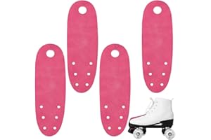 AHANDMAKER Roller Skate Toe Guards, Durable Faux Suede Flat Toe Guard Protectors Universal Skate Toes Protective Cover for Roller Skates Replacement Accessories