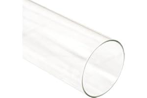 Zelsius Tube en verre ignifuge | Ø 10 x H 125,5 cm | Verre de rechange Cylindre sans fond | Pour radiateur, pyramide chauffante, torche à granulés, chauffage de