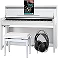 Classic Cantabile UP-1 WM Pianoforte Verticale Digitale - 88 Tastiera pesata - Pianola musicale con USB, MIDI, 256 polifonia,