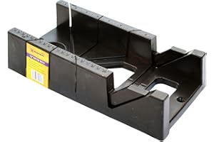 Nti Marksman 12" Black Mitre Saw Box Maxi Angle Cutting 30.5cm Miter Saw Box Carpenters Guide 45° 90° Degree Slot Woodworking Framing Crafts DIY Hand Tool UK